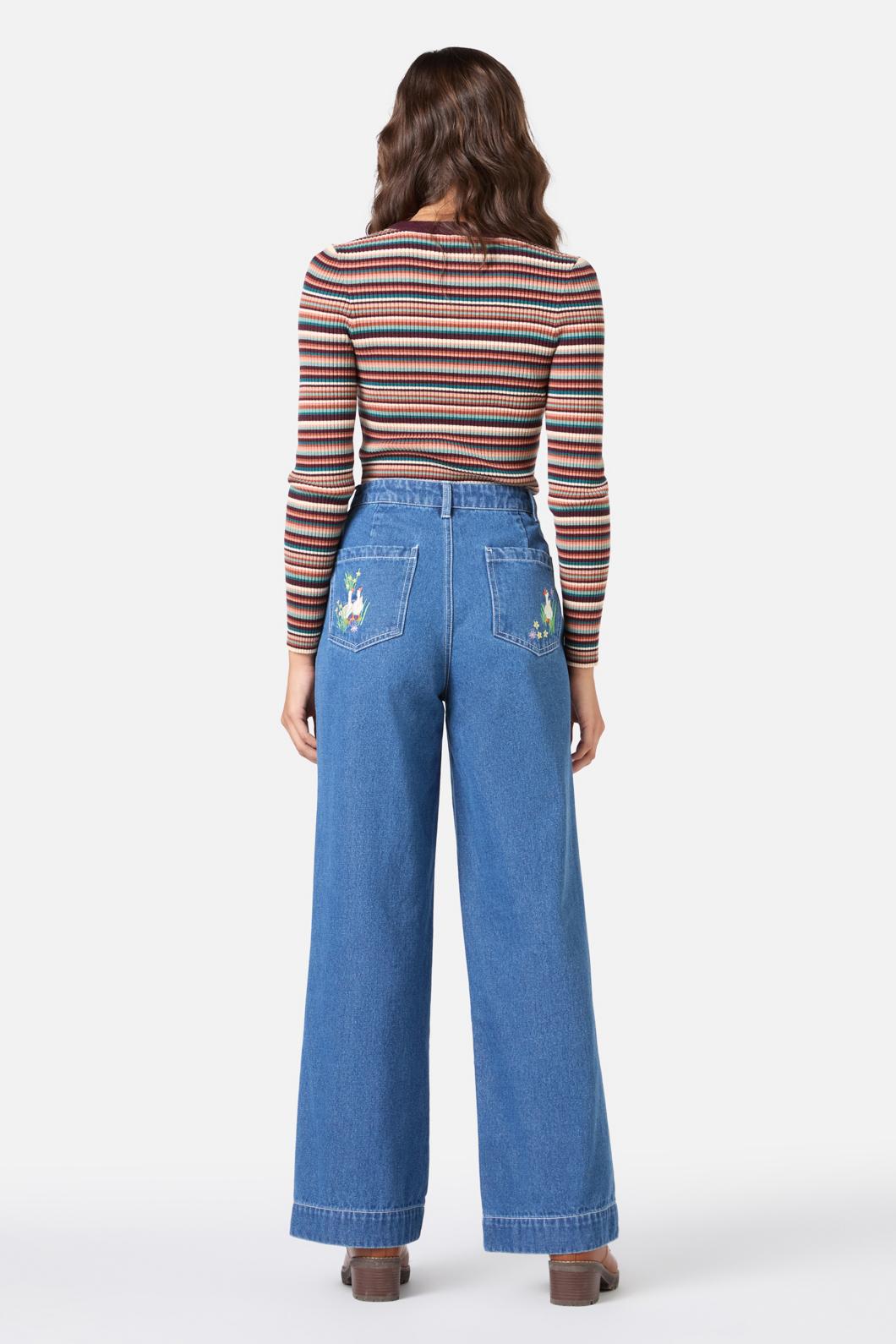 Princess Highway - Lucy Stripe Knit Top - chocolate