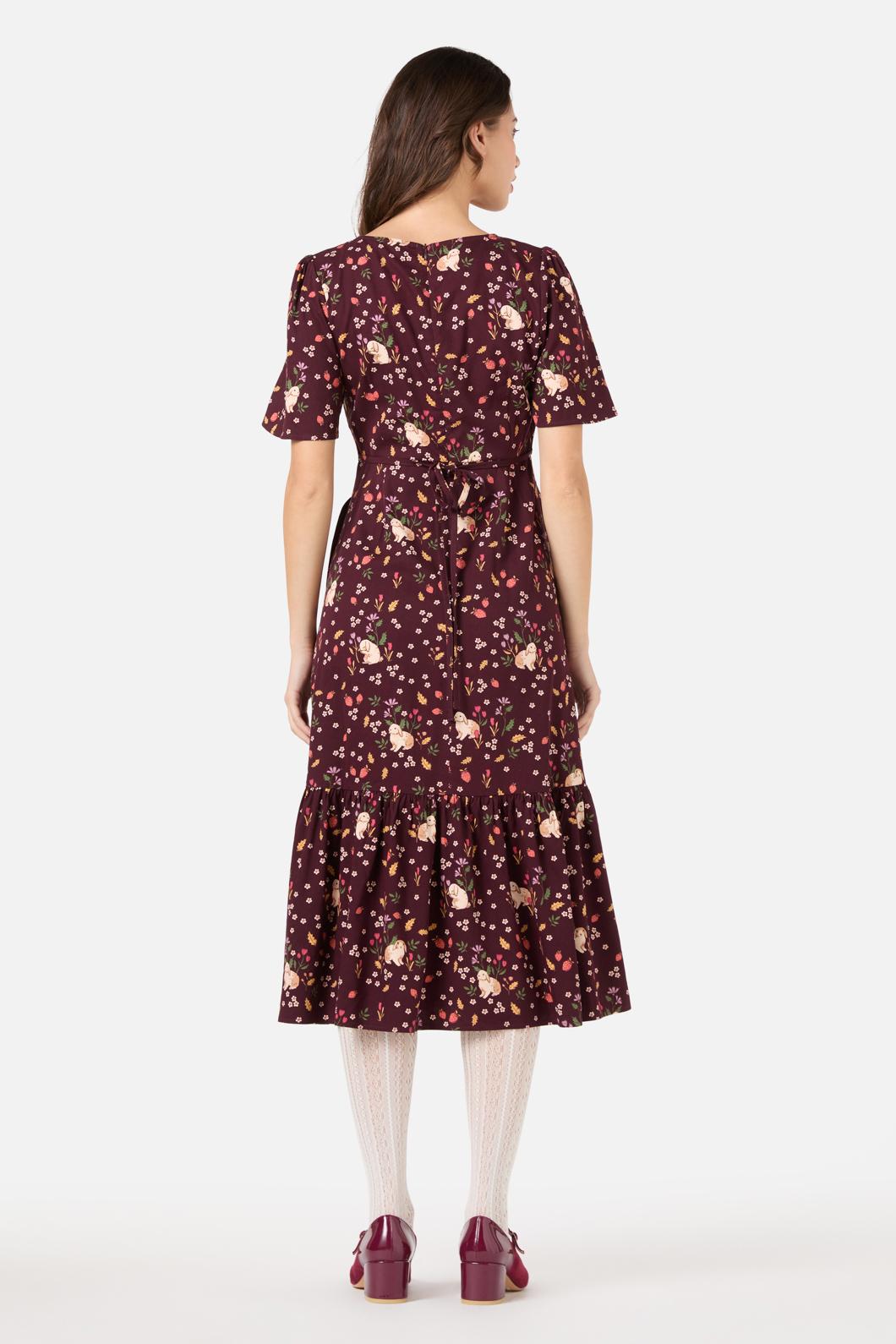 Princess Highway - Coco Rabbit Midi Dress - burgundy