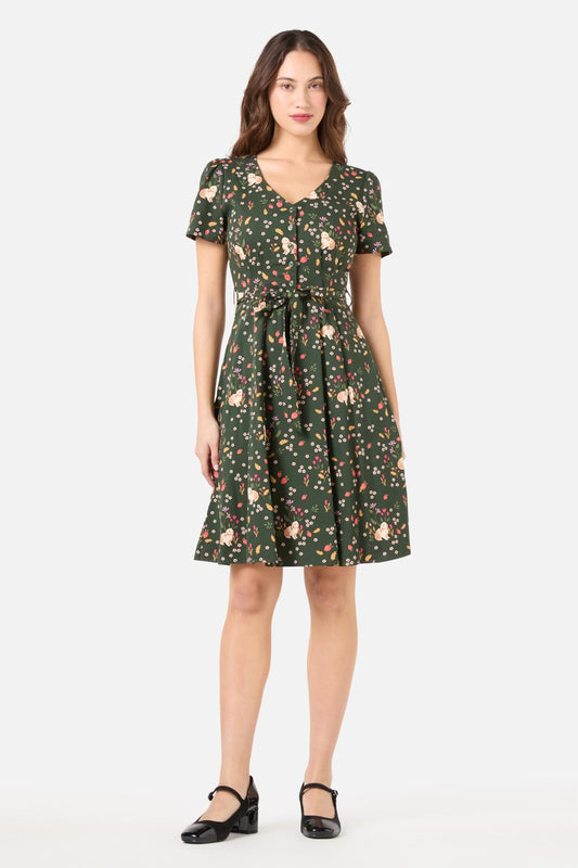Princess Highway - Coco Rabbit A-Line Dress - olive