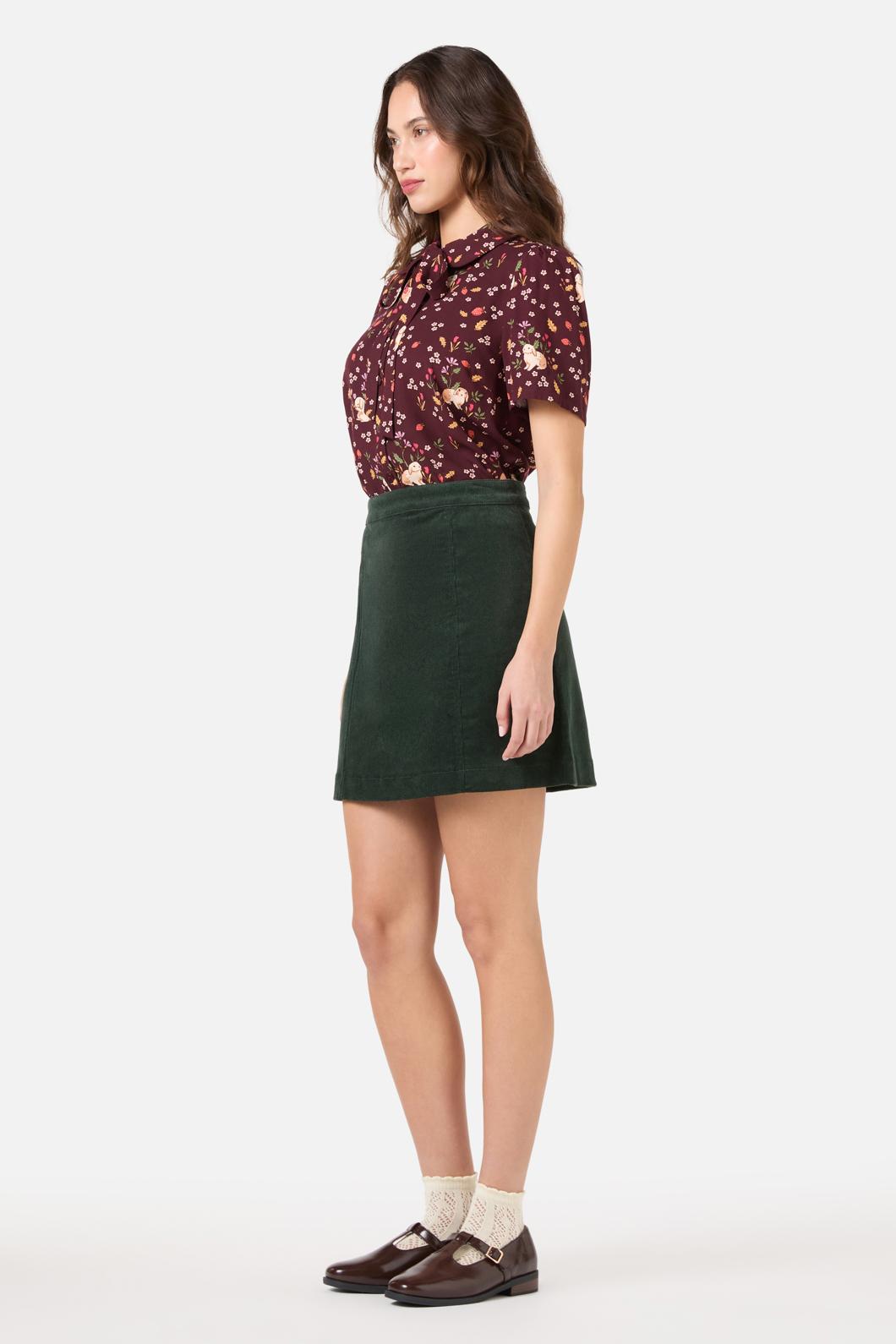 Princess Highway - Coco Rabbit Short SleeveBlouse - burgundy
