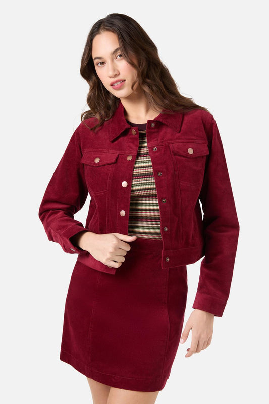 Princess Highway - Charlie Girl Cord Jacket - red