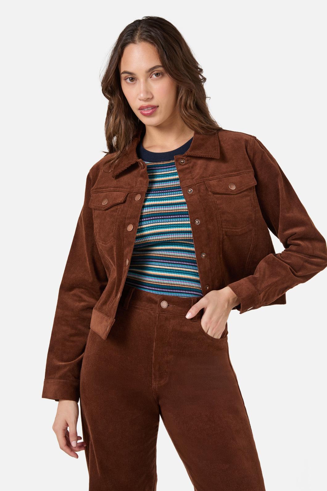 Princess Highway - Charlie Girl Cord Jacket - chocolate