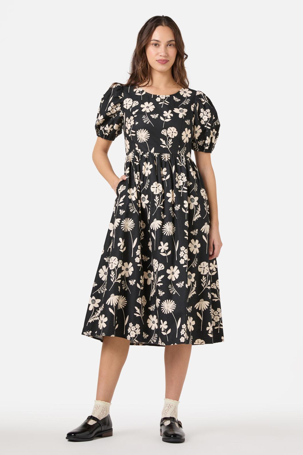 Princess Highway - Variety Fleur Midi Dress - black