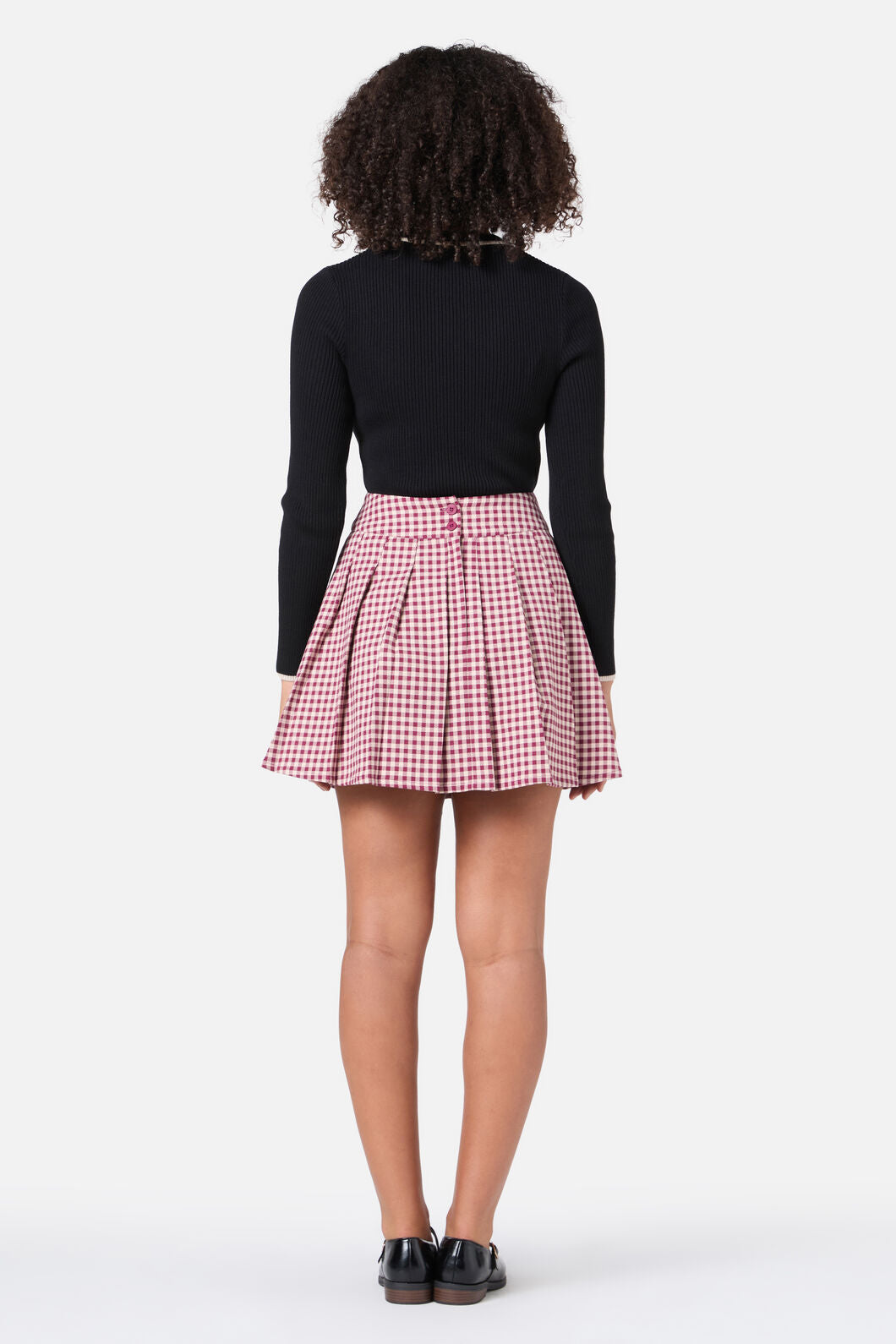 Princess Highway - Renae Check Mini Skirt - berry