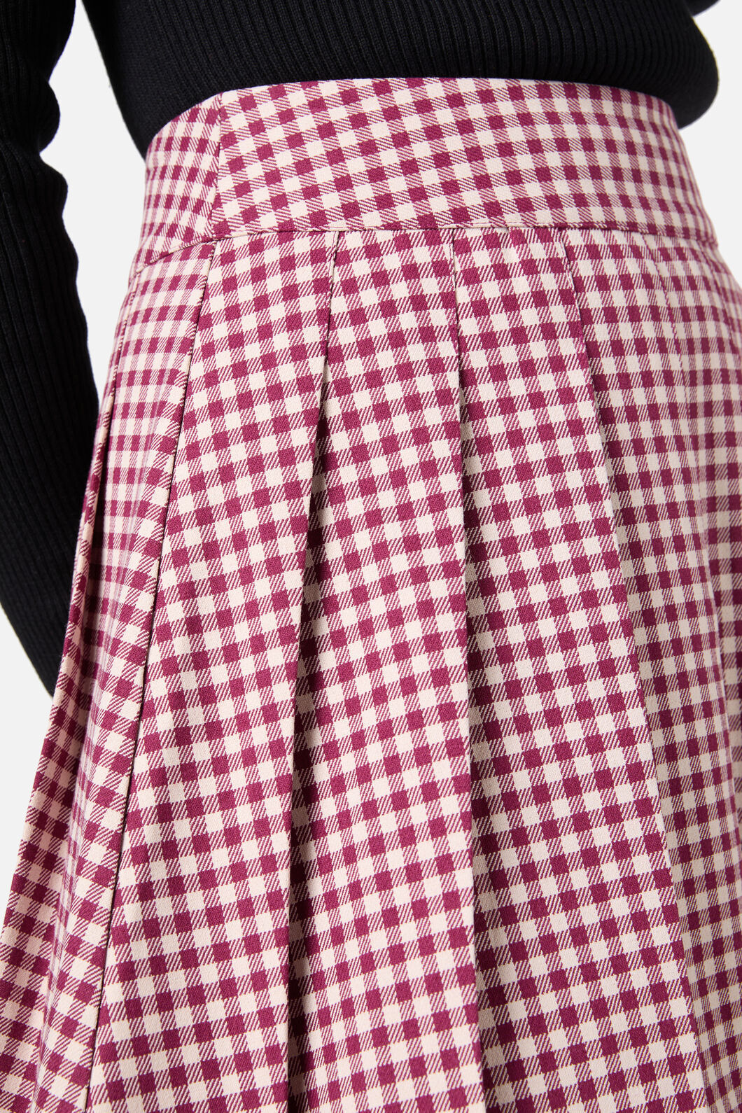 Princess Highway - Renae Check Mini Skirt - berry