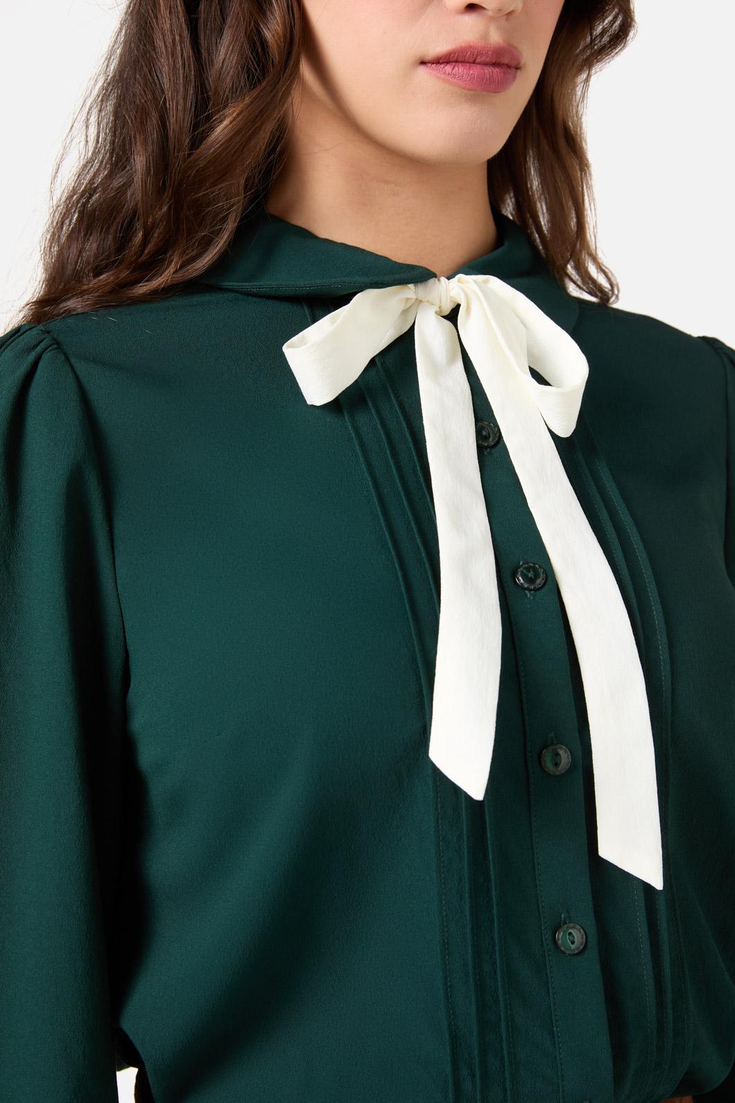 Princess Highway - Annie Long Sleeve Bow Blouse - green
