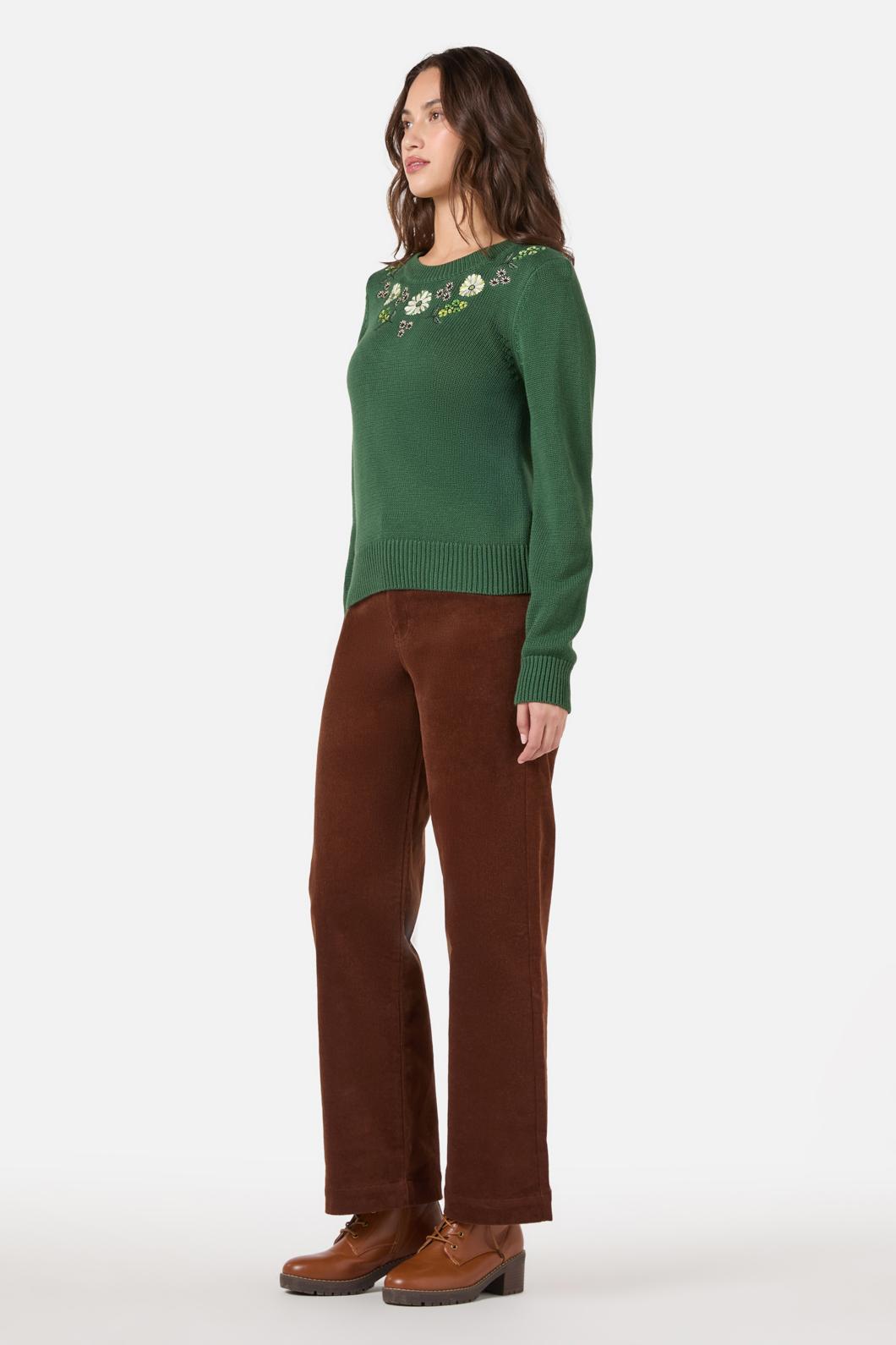 Princess Highway - Viva Floral Embroidered Jumper - green
