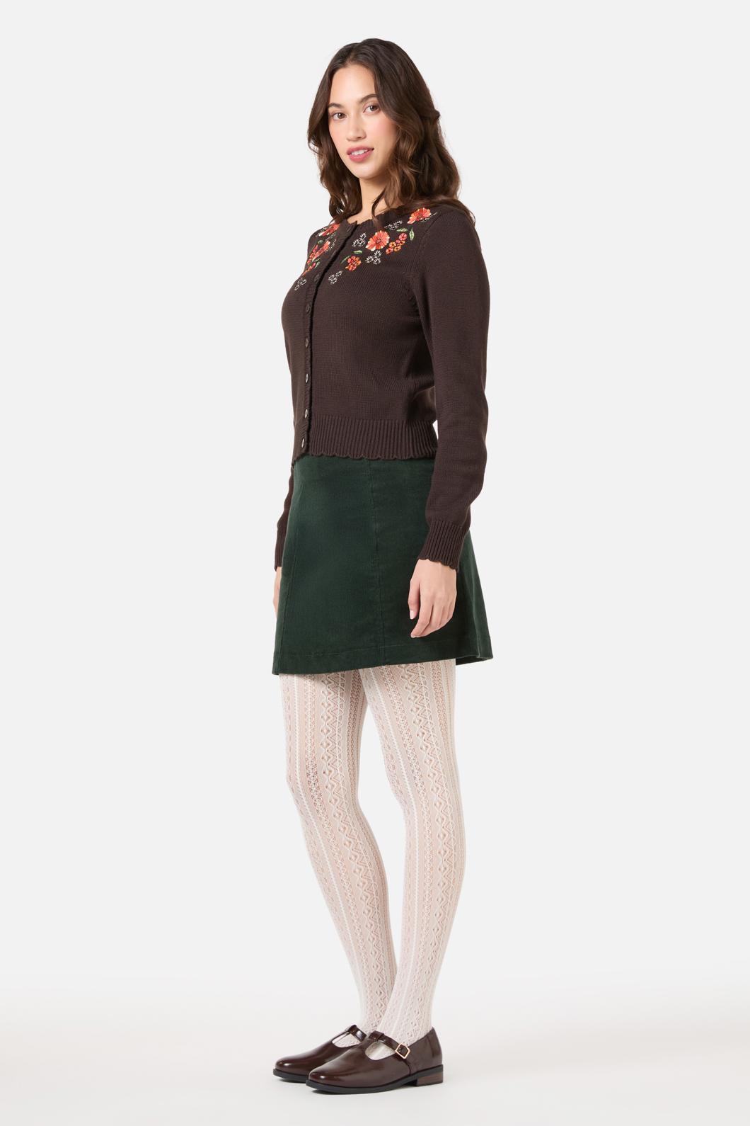Princess Highway - Viva Embroidered Cardigan - chocolate