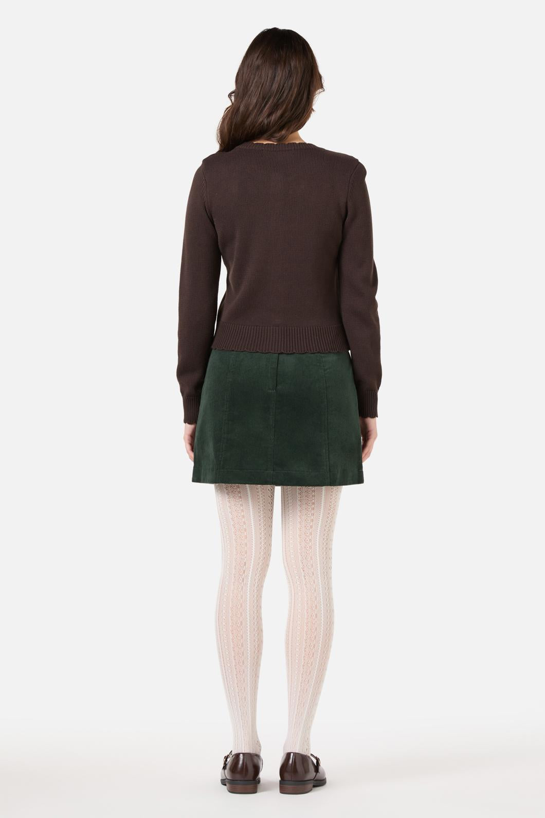Princess Highway - Viva Embroidered Cardigan - chocolate