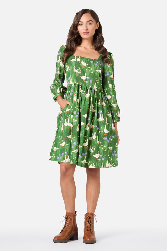 Princess Highway - Lucy Goosey Smock Dress - green
