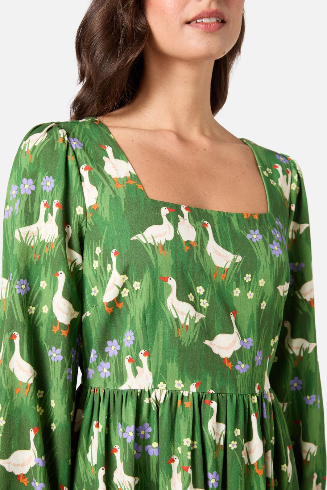 Princess Highway - Lucy Goosey Smock Dress - green