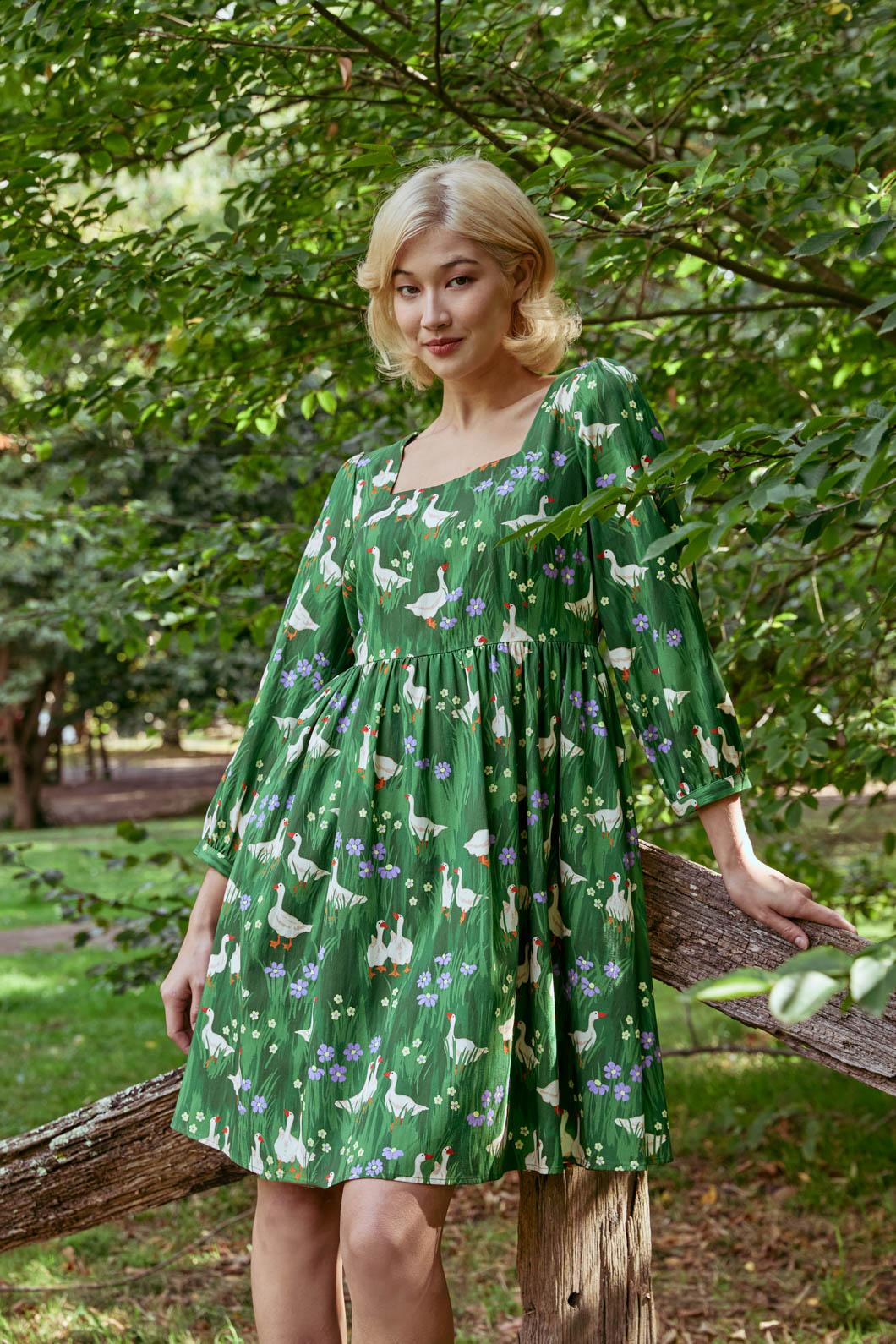 Princess Highway - Lucy Goosey Smock Dress - green