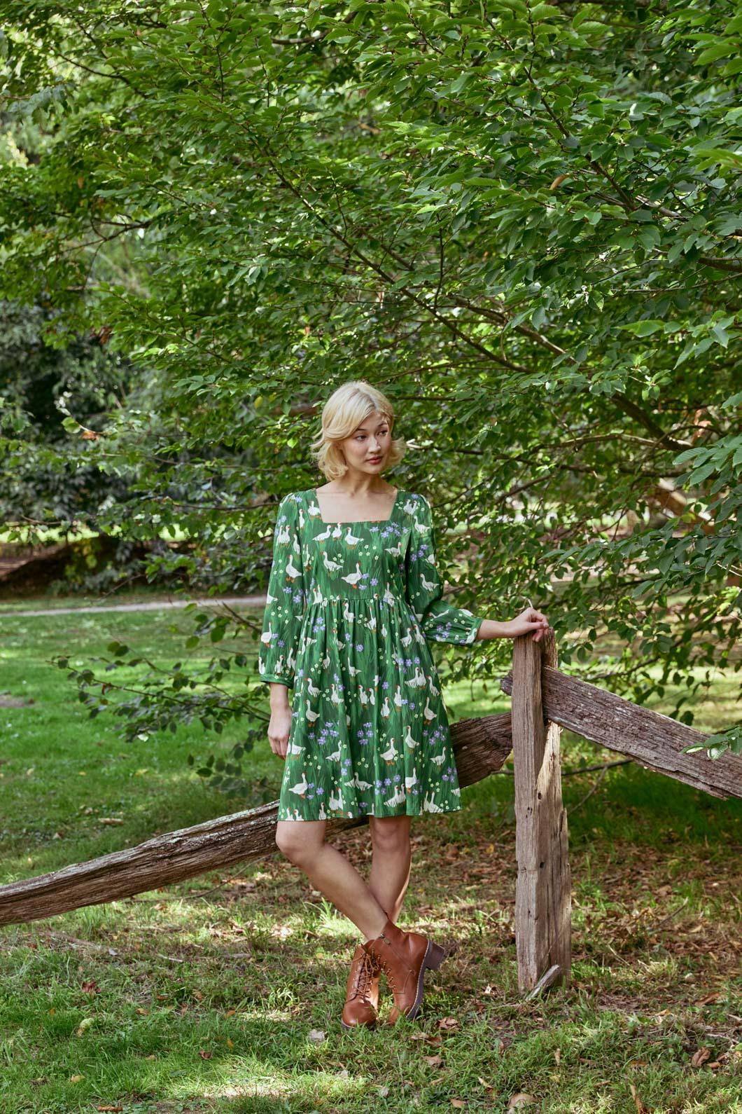 Princess Highway - Lucy Goosey Smock Dress - green
