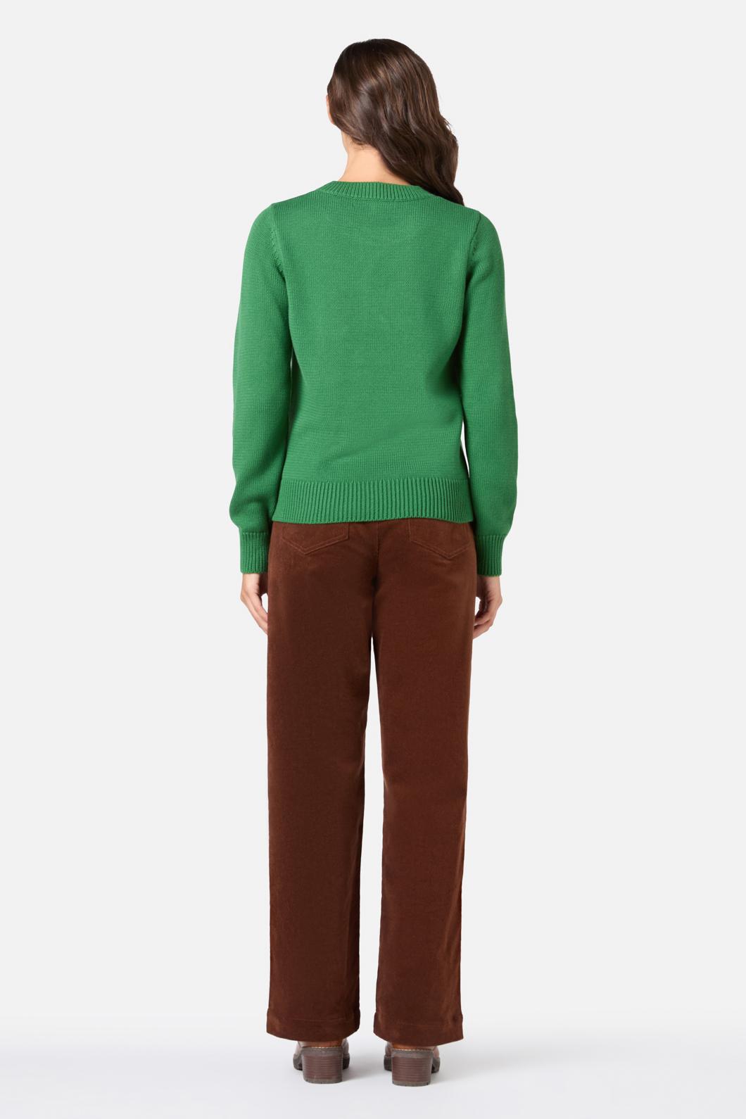 Princess Highway - Goose Embroidered Knit Jumper - green