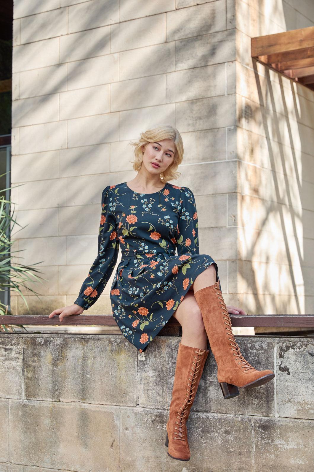 Princess Highway - Esmerelda Floral Mini Dress - black
