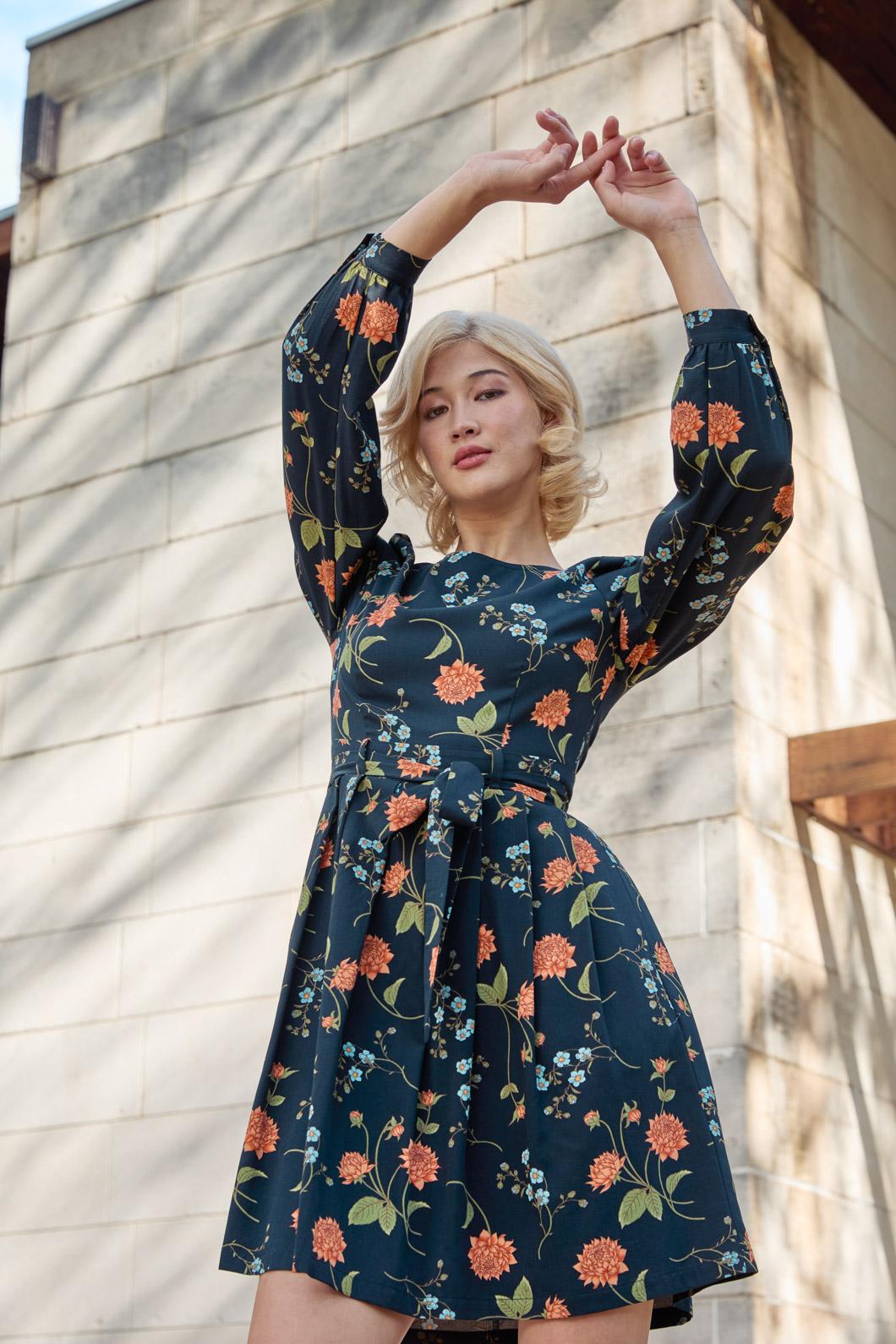 Princess Highway - Esmerelda Floral Mini Dress - black