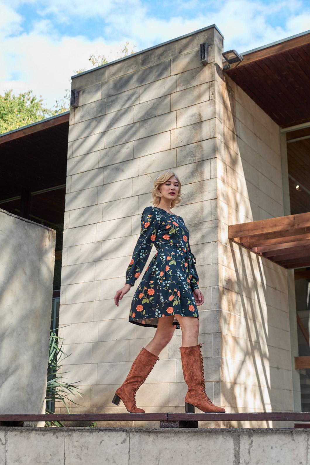 Princess Highway - Esmerelda Floral Mini Dress - black