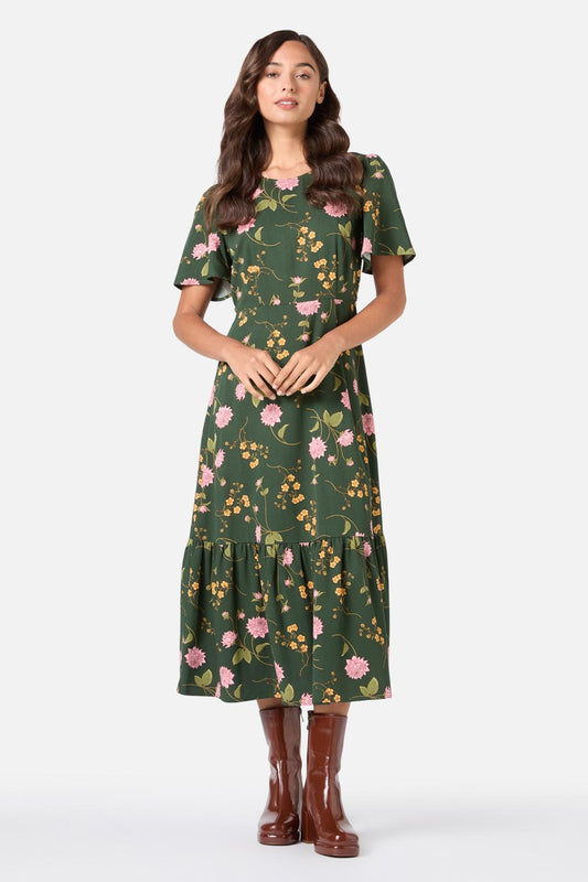 Princess Highway - Esmerelda Floral Midi Dress - green