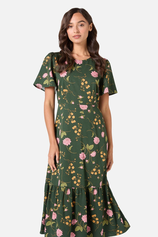Princess Highway - Esmerelda Floral Midi Dress - green