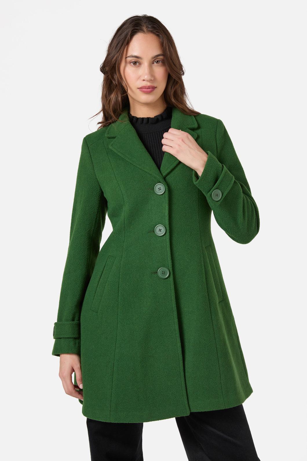 Princess Highway - Mabel A-Line Wool Blend Coat - green