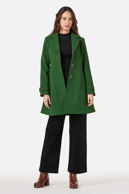 Princess Highway - Mabel A-Line Wool Blend Coat - green