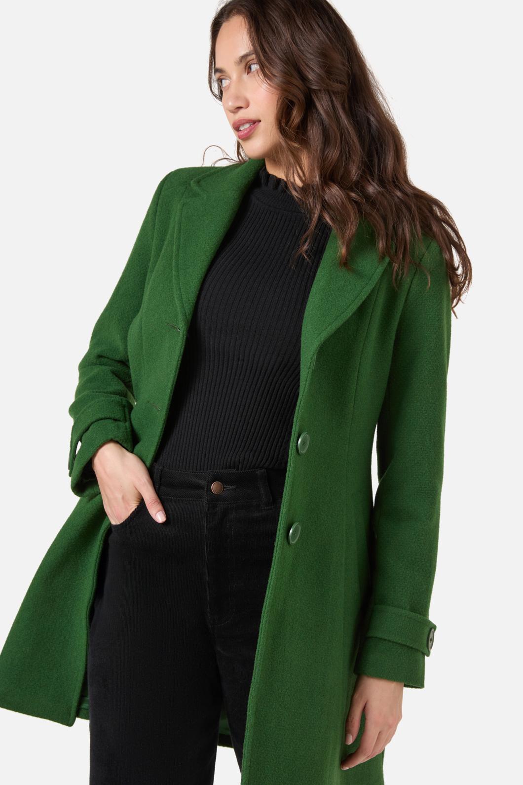 Princess Highway - Mabel A-Line Wool Blend Coat - green