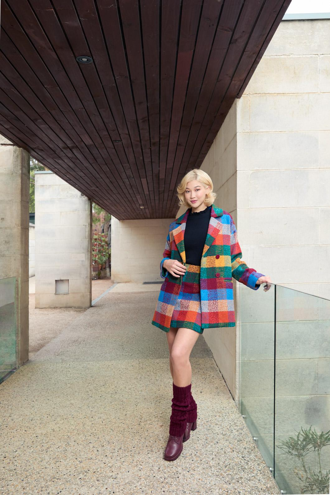 Princess Highway - Milly Bright Check Skirt - bright-check