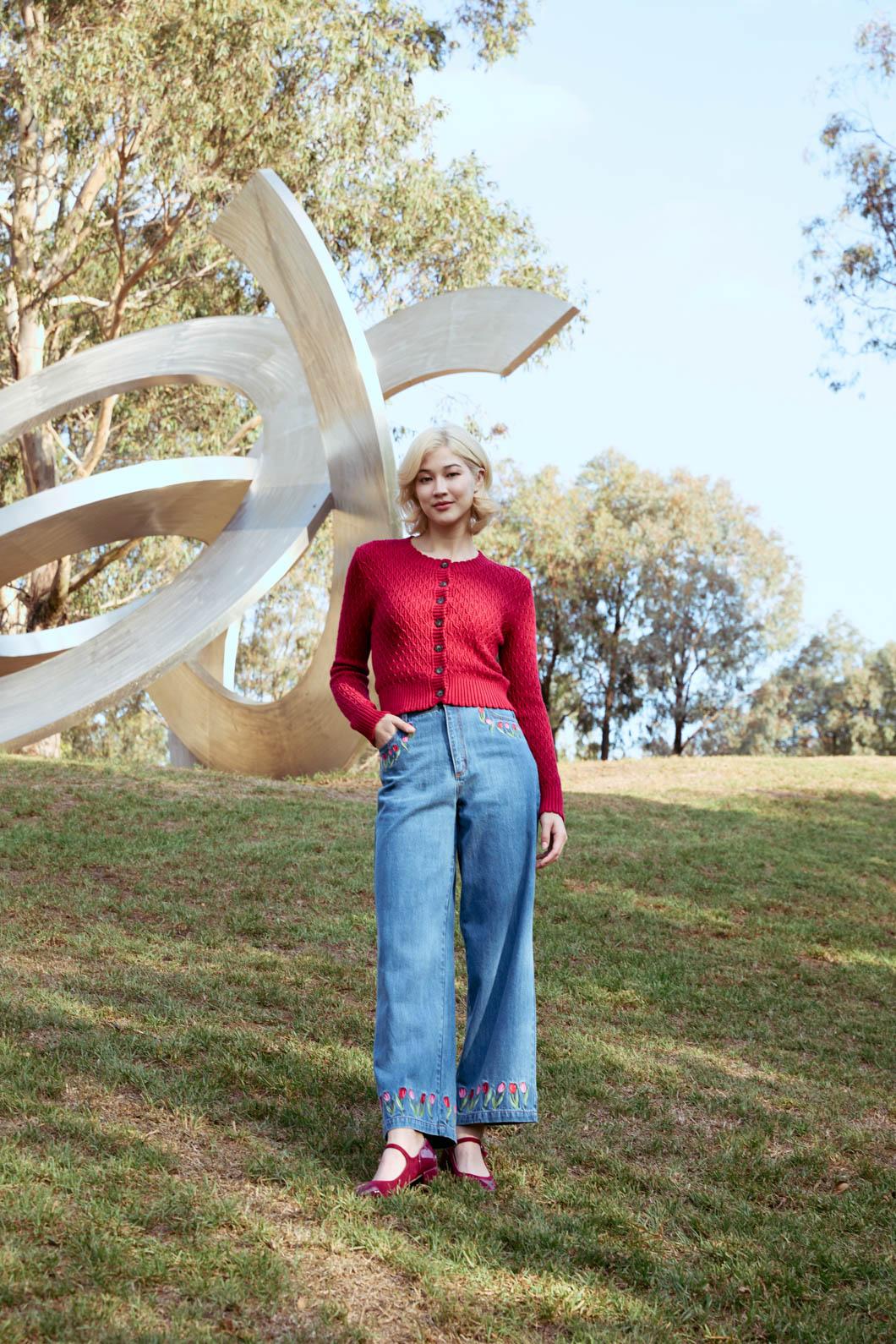 Princess Highway - Tulip Embroidered Jean - denim