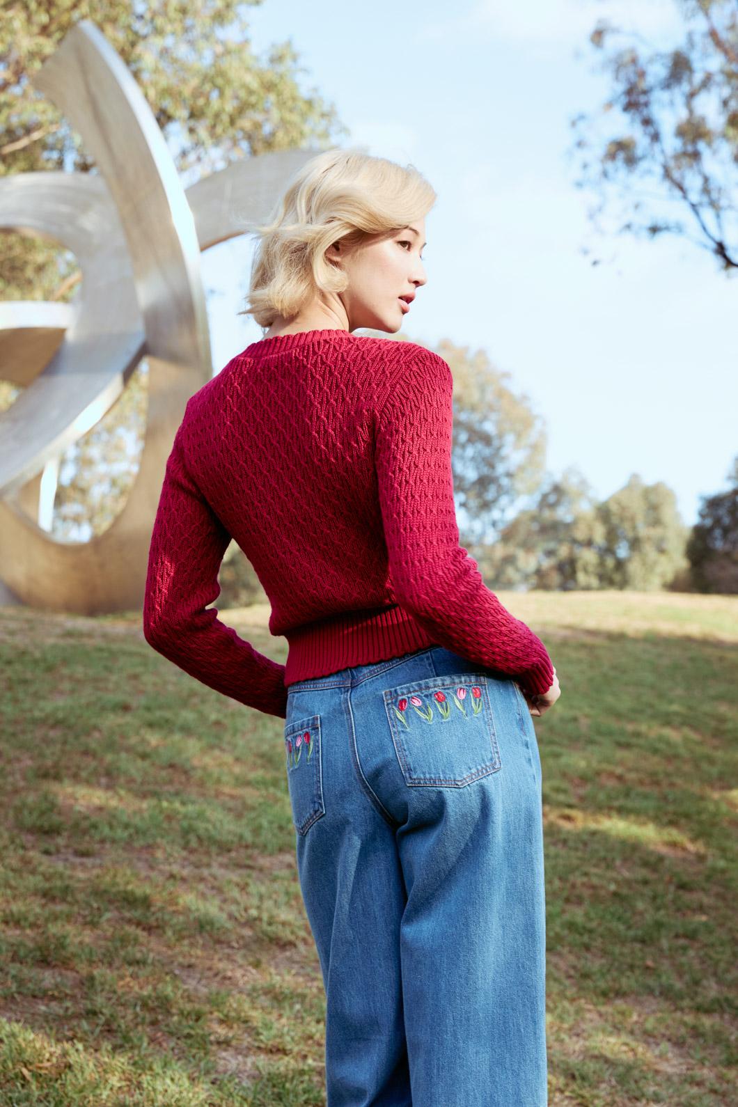 Princess Highway - Tulip Embroidered Jean - denim