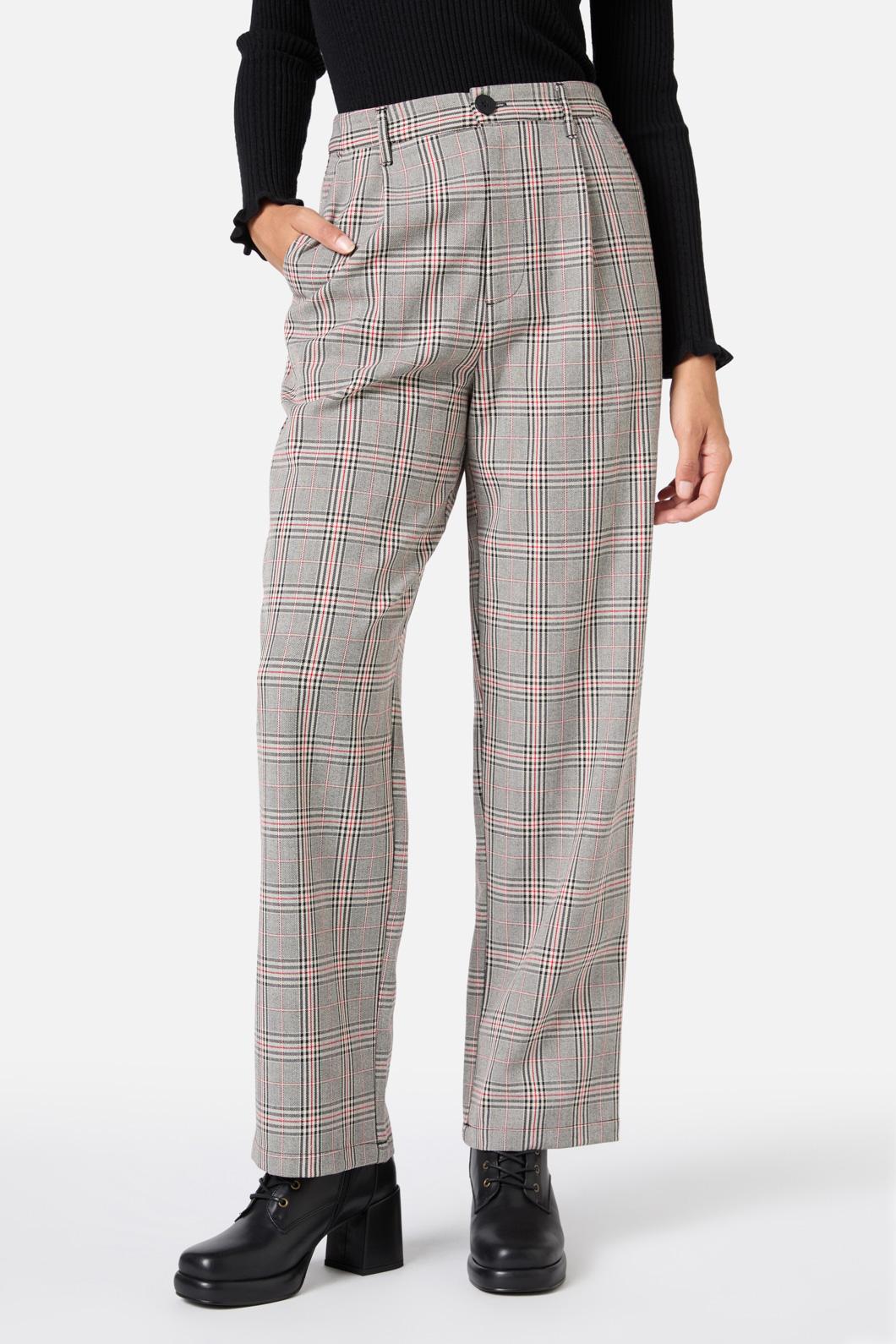 Princess Highway - Joe Check Tailored Pant - black-red