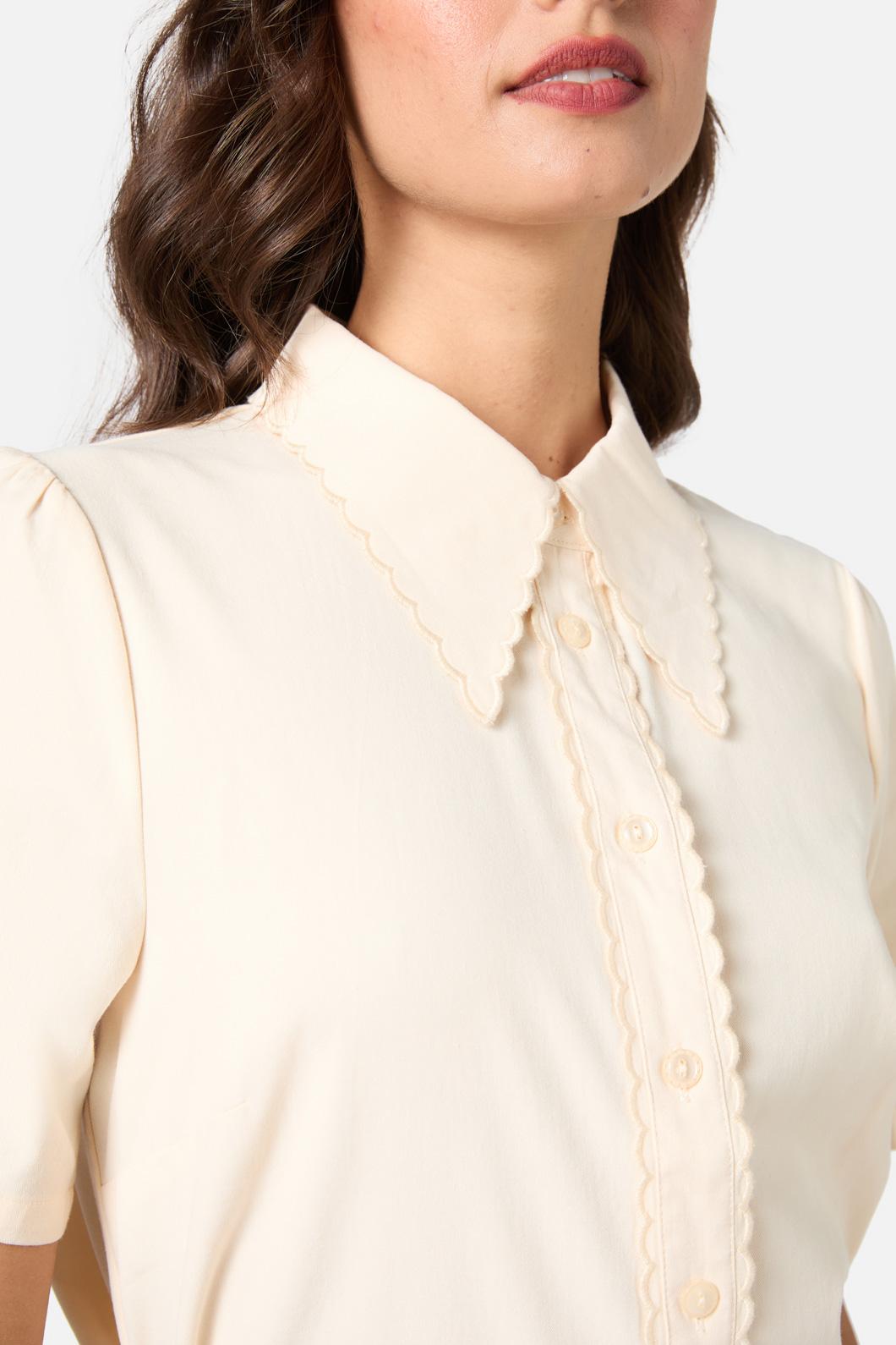 Princess Highway - Elouise Short Sleeve Blouse - cream