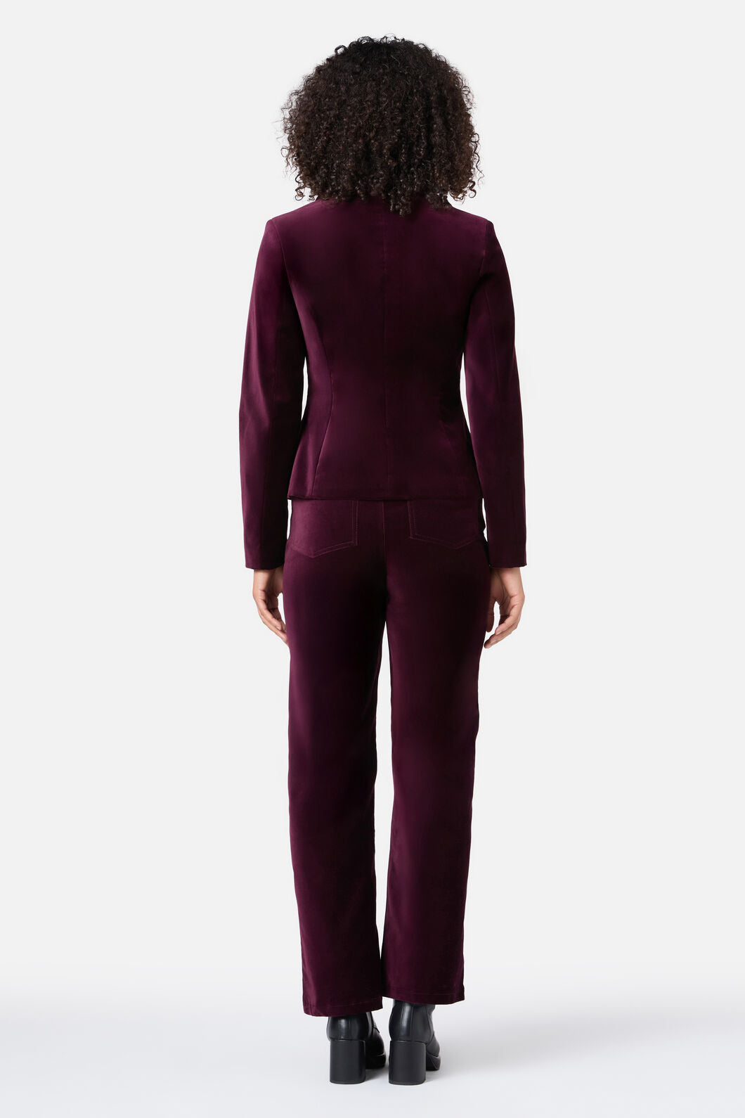 Princess Highway - Stella Velvet Blazer - wine