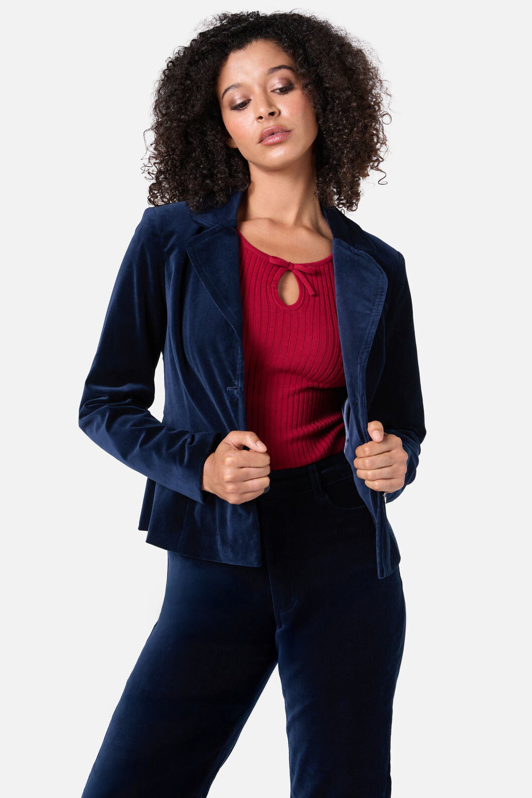 Princess Highway - Stella Velvet Blazer - midnight