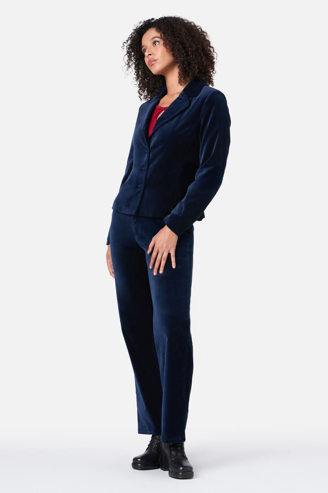 Princess Highway - Stella Velvet Blazer - midnight