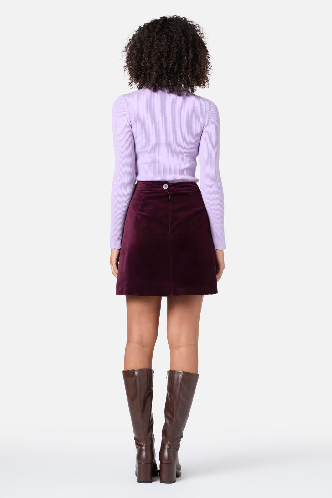 Princess Highway - Stella Velvet Mini Skirt - wine