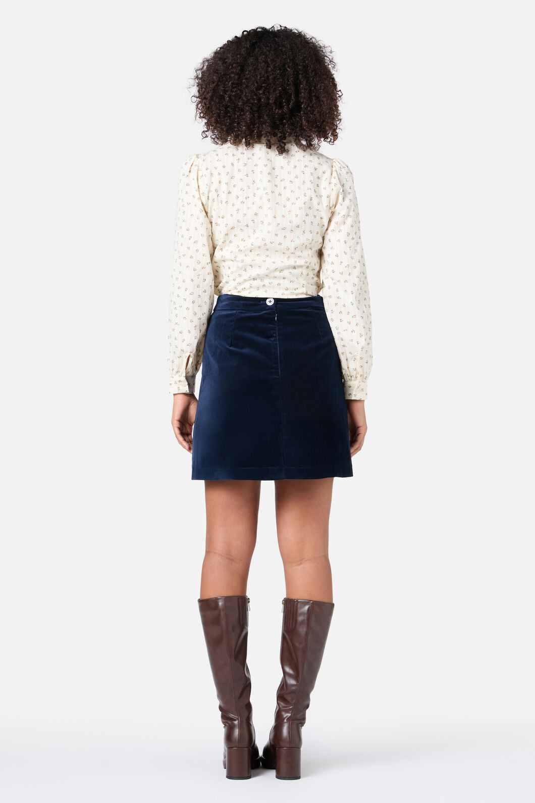 Princess Highway - Stella Velvet Mini Skirt - midnight