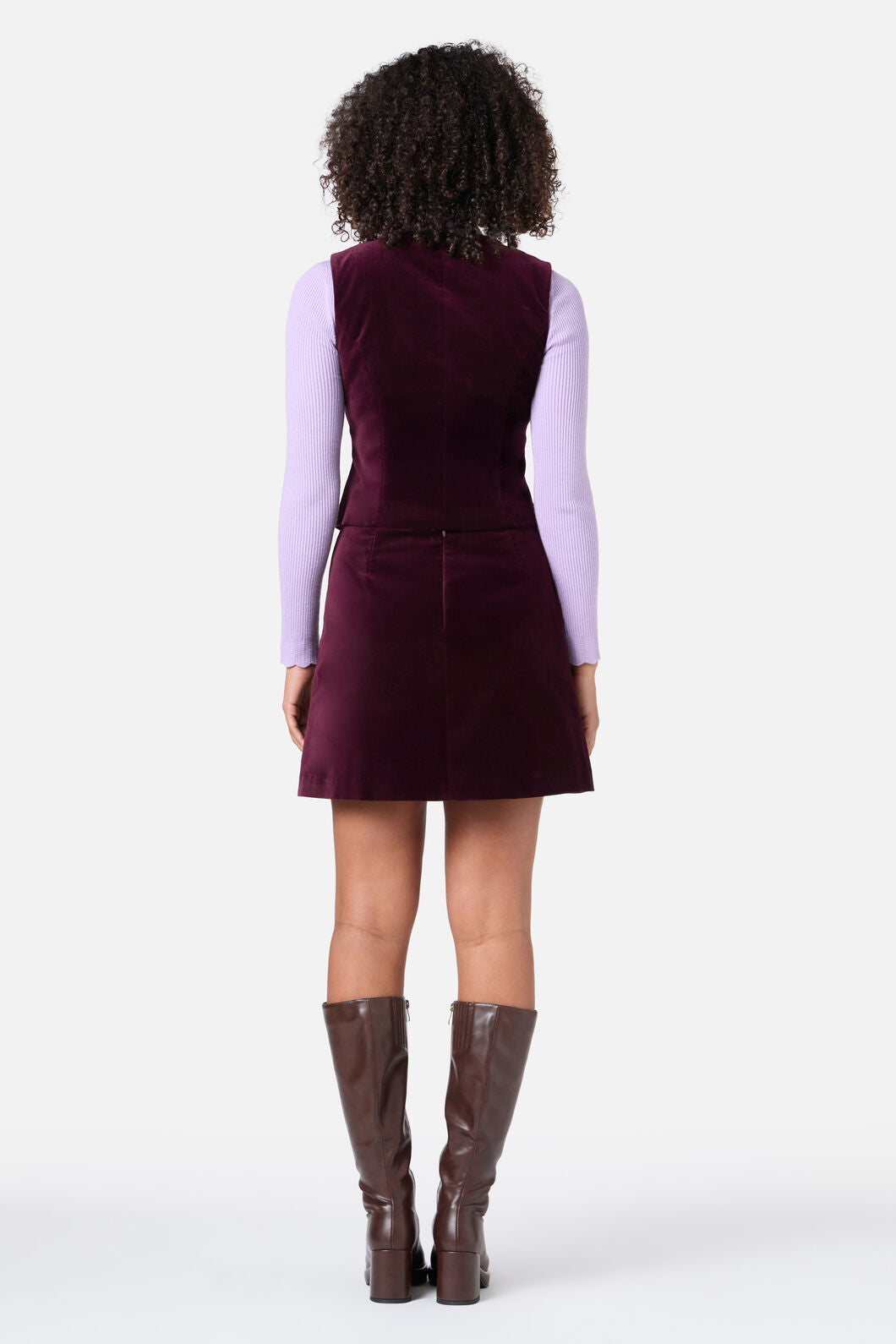Princess Highway - Stella Velvet Vest - wine