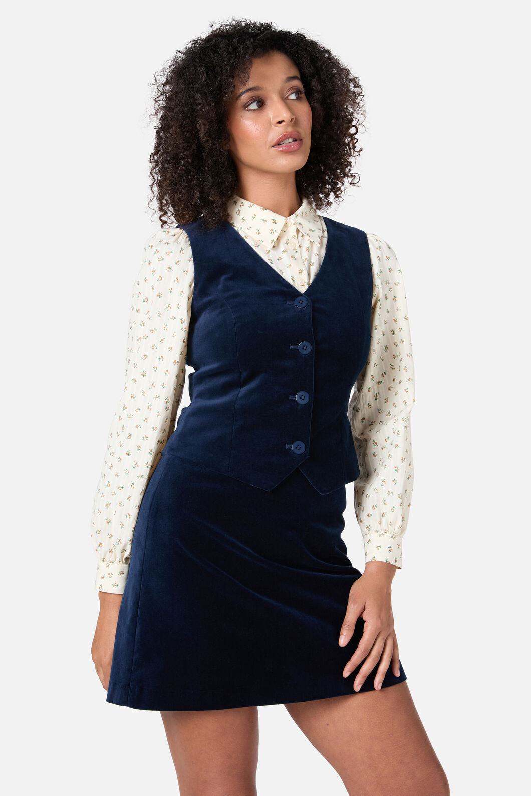 Princess Highway - Stella Velvet Vest - midnight