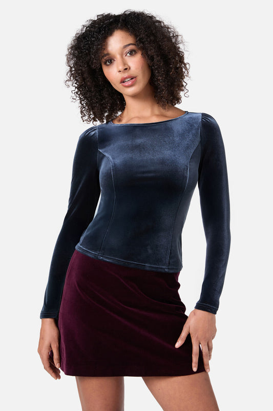 Princess Highway - Monica Velvet Top - midnight