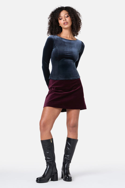 Princess Highway - Monica Velvet Top - midnight