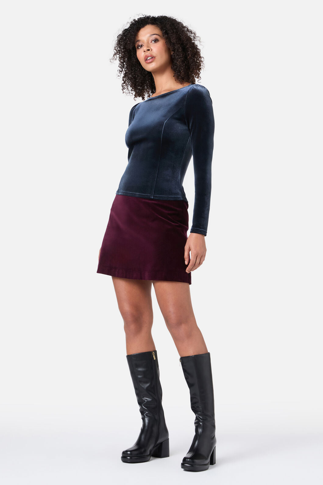 Princess Highway - Monica Velvet Top - midnight
