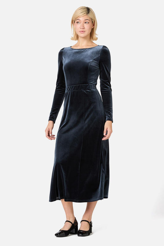 Princess Highway - Monica Velvet Midi Skirt - midnight