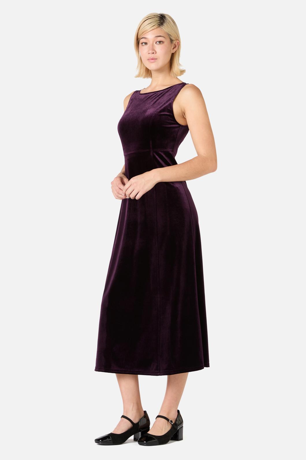 Princess Highway - Monica Velvet Midi Dress - amethyst