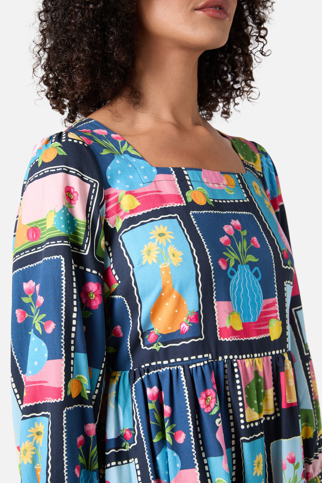 Princess Highway - Flower Vases Mini Dress - navy