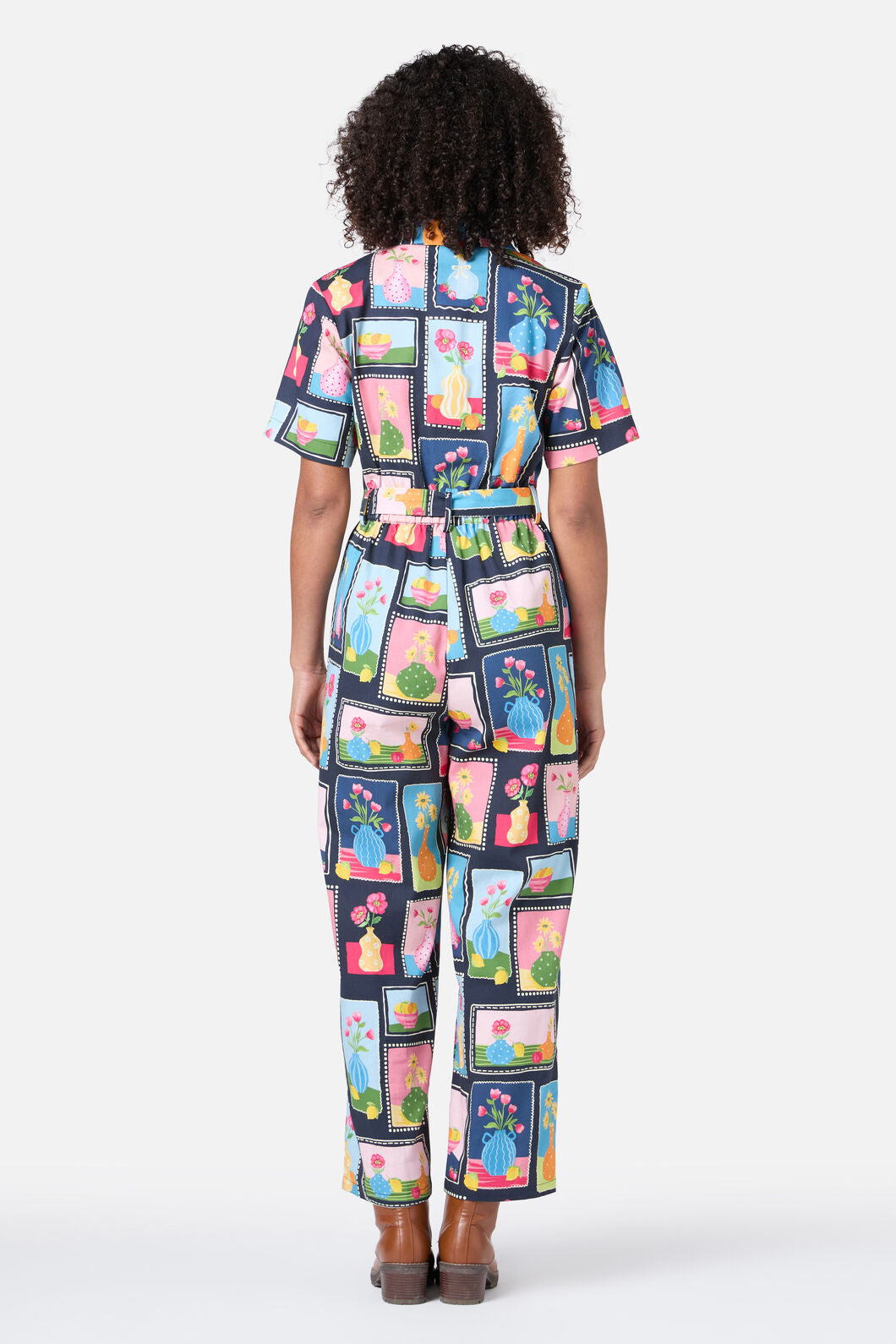 Princess Highway - Flower Vases Jumpsuit - navy