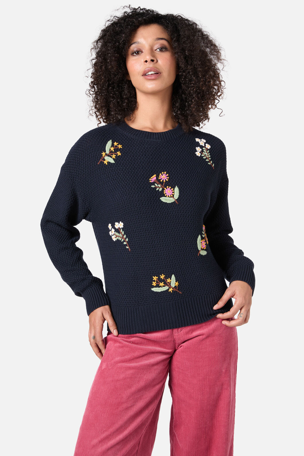 Princess Highway - Elsie Embroidered Jumper - navy