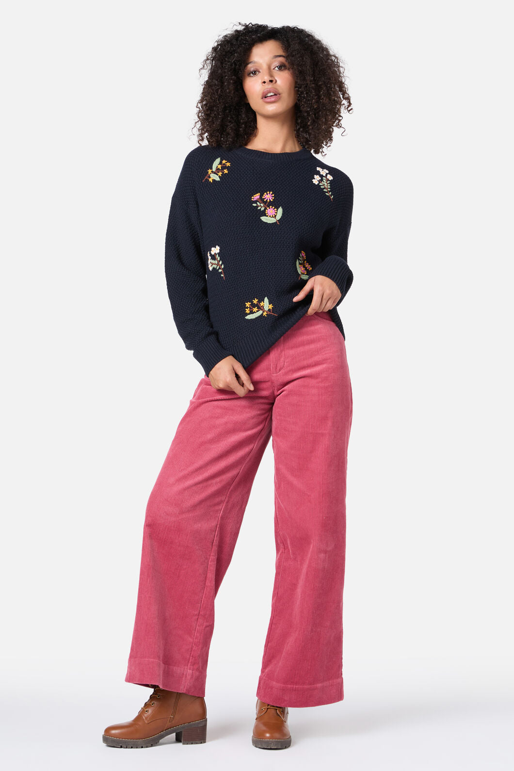 Princess Highway - Elsie Embroidered Jumper - navy