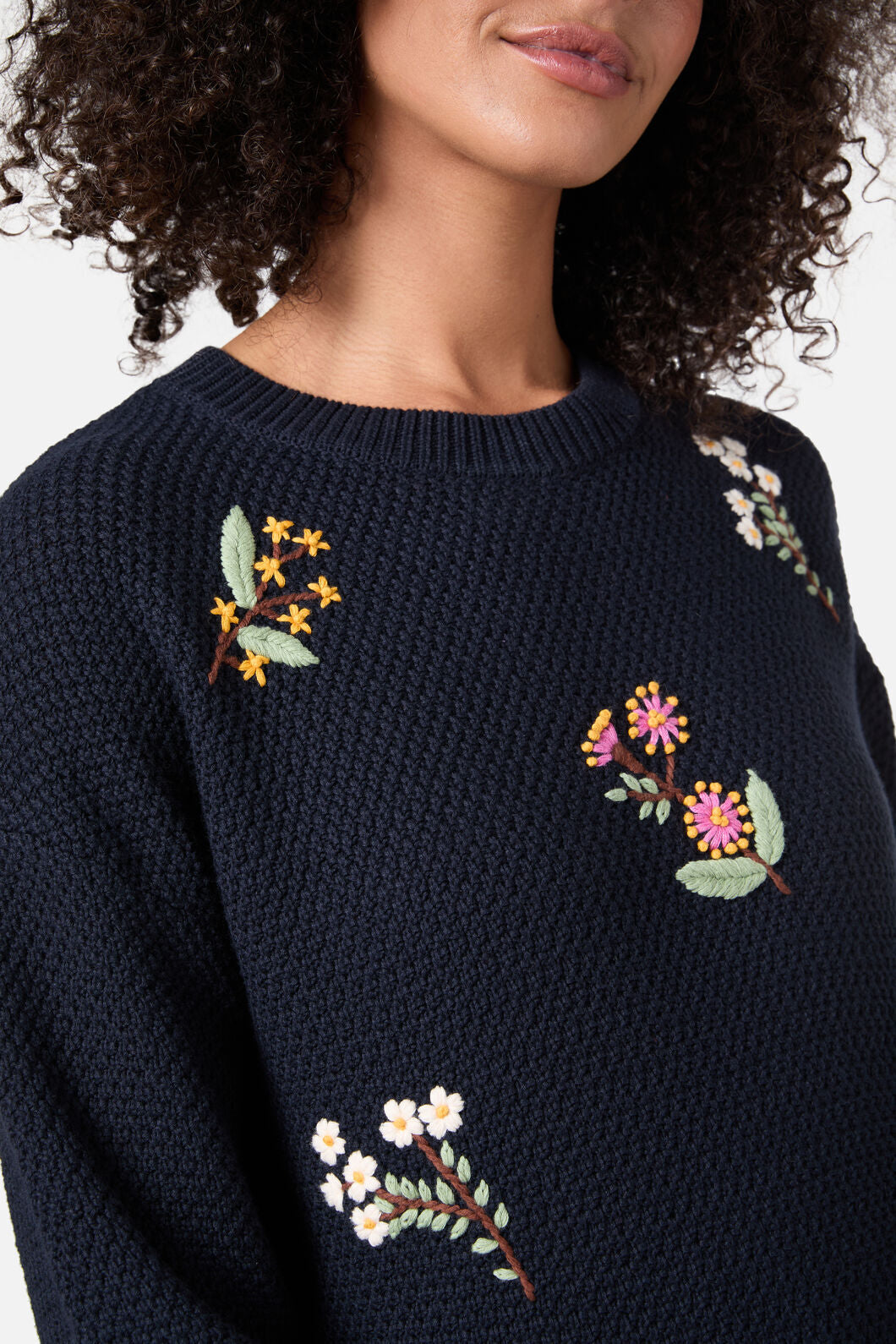 Princess Highway - Elsie Embroidered Jumper - navy