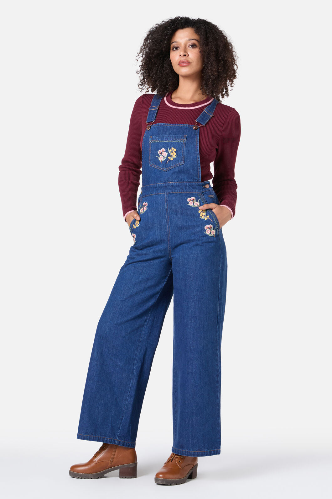 Princess Highway - Elsie Embroidered Overall - blue-denim