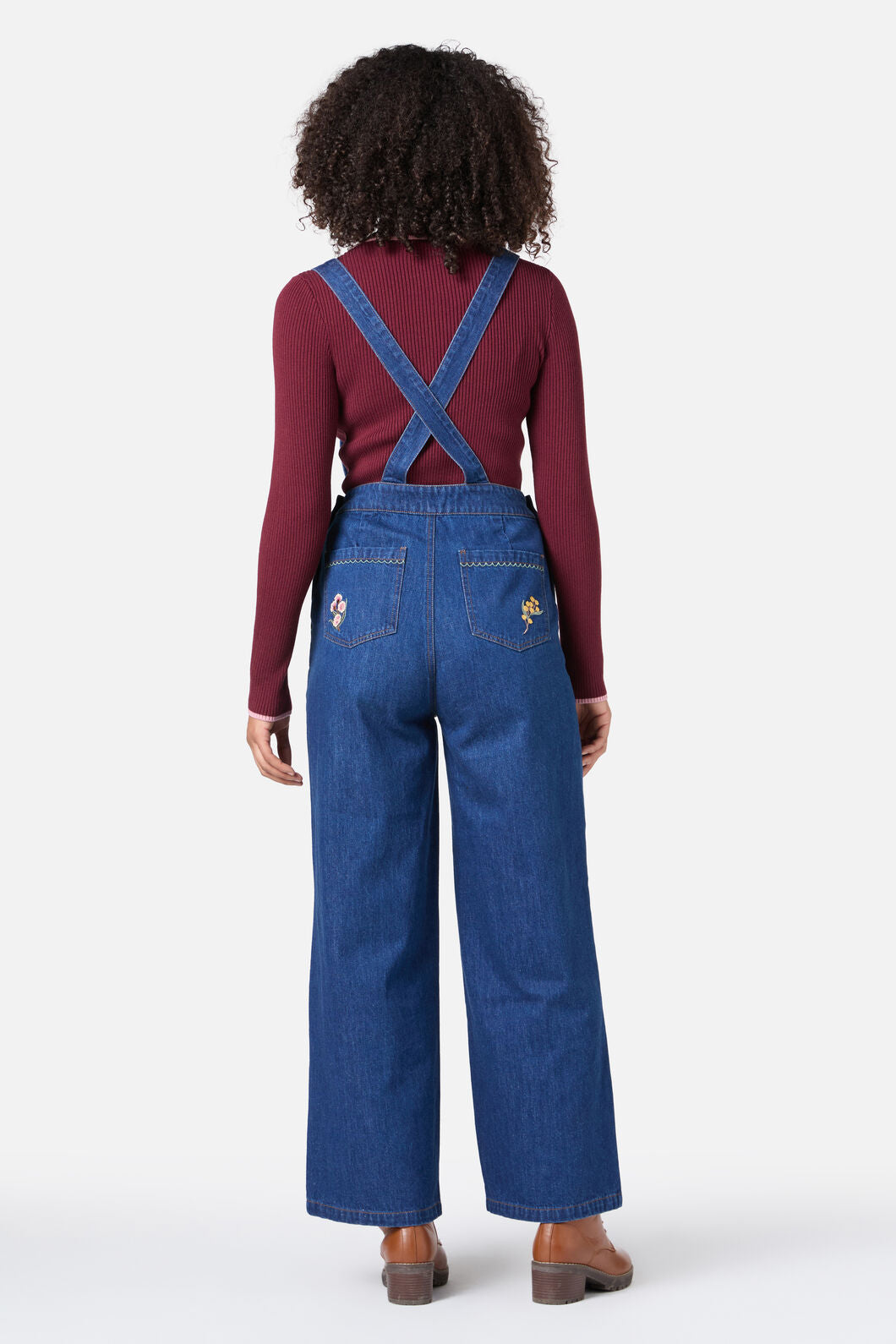 Princess Highway - Elsie Embroidered Overall - blue-denim